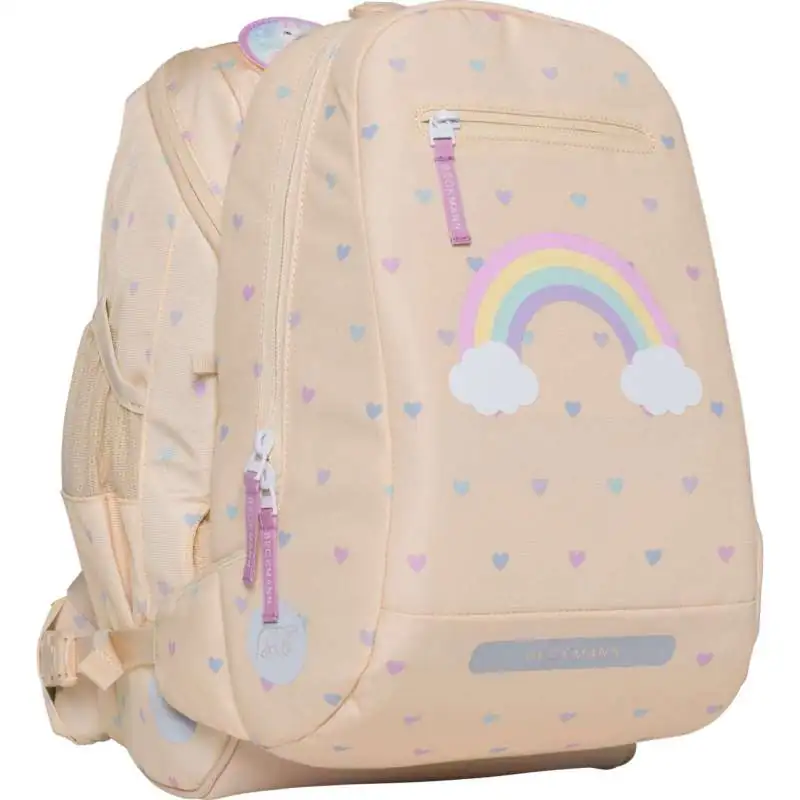 BECKMANN Schulranzen Active Air FLX 6 tlg - Yellow Rainbow Schulranzen mit Brottasche