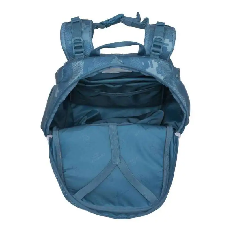 BECKMANN Schulranzen ACTIVE AIR FLX 6 tlg - Jungle Game oberes Fach geöffnet leer