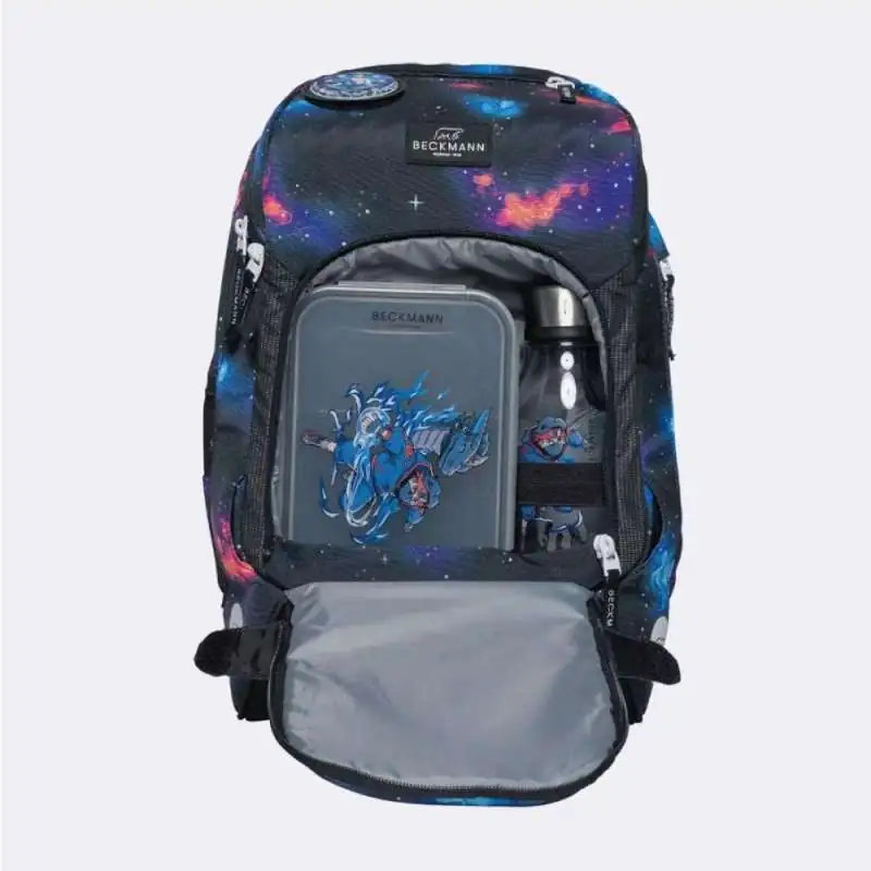 BECKMANN Schulranzen ACTIVE AIR FLX 6 tlg - Ninja Front geöffnet