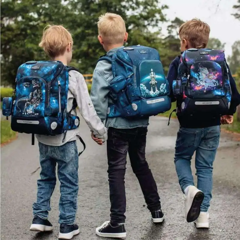 BECKMANN Schulranzen ACTIVE AIR FLX 6 tlg - Ninja Kinder mit Schulranzen