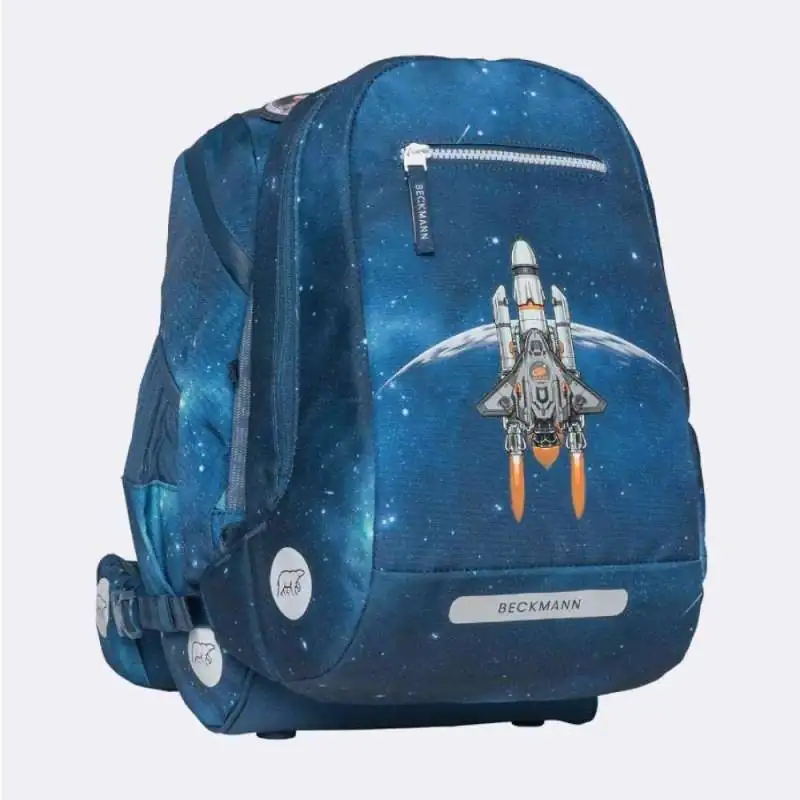 BECKMANN Schulranzen ACTIVE AIR FLX 6 tlg - Space Mission Schulranzen mit Brottasche