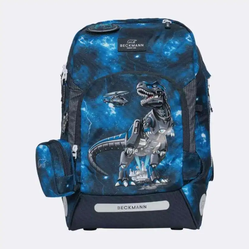 BECKMANN Schulranzen ACTIVE AIR FLX 6 tlg - Tech Rex Front