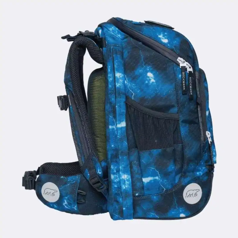 BECKMANN Schulranzen ACTIVE AIR FLX 6 tlg - Tech Rex seitlich