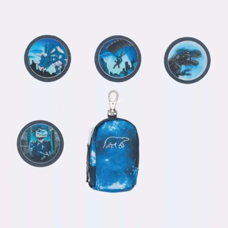 BECKMANN Schulranzen ACTIVE AIR FLX 6 tlg - Tech Rex Buttons
