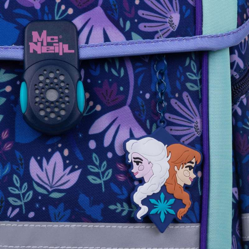 MC NEILL Schulranzen PERFECTO DISNEY Set 5 tlg - Frozen Ansicht mit Charms
