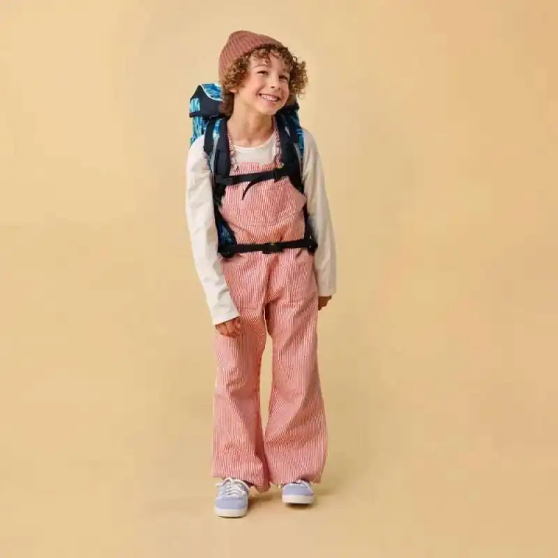 ERGOBAG Schulranzen Set 5 tlg CUBO - AbtauchBär Kind mit Schulranzen Front