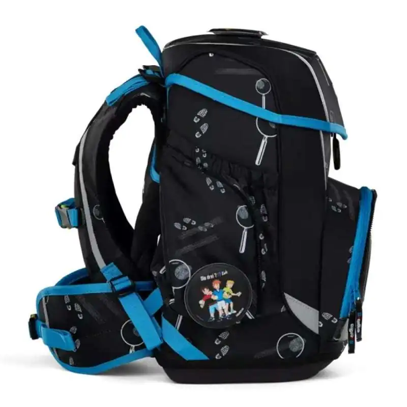 ERGOBAG Schulranzen Set 5 tlg CUBO - Bärdetektiv rechte Seite