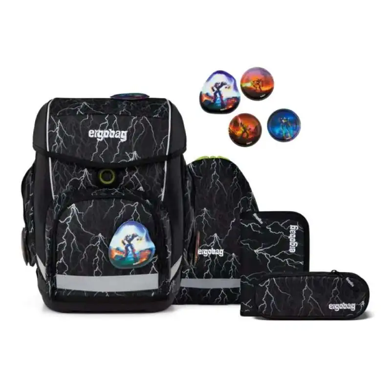 ERGOBAG Schulranzen Set 5 tlg CUBO - Super ReflektBär