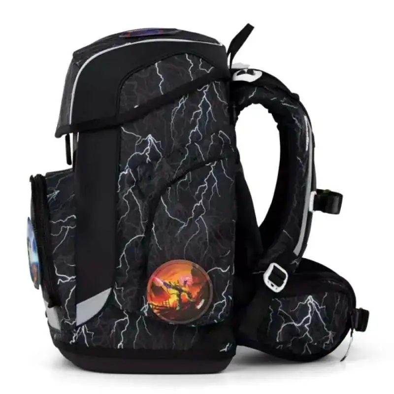 ERGOBAG Schulranzen Set 5 tlg CUBO - Super ReflektBär linke Seite