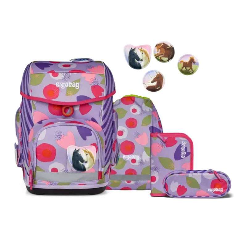 ERGOBAG Schulranzen Set 5 tlg CUBO - BlütenzauBär