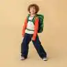 ERGOBAG Schulranzen Set 6 tlg CUBO LIGHT - Bärtastisch Kind mit Schulranzen Front