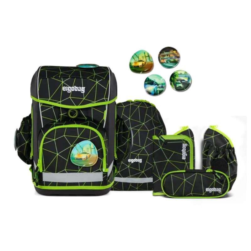 ERGOBAG Schulranzen Set 6 tlg CUBO LIGHT - CyBär Race