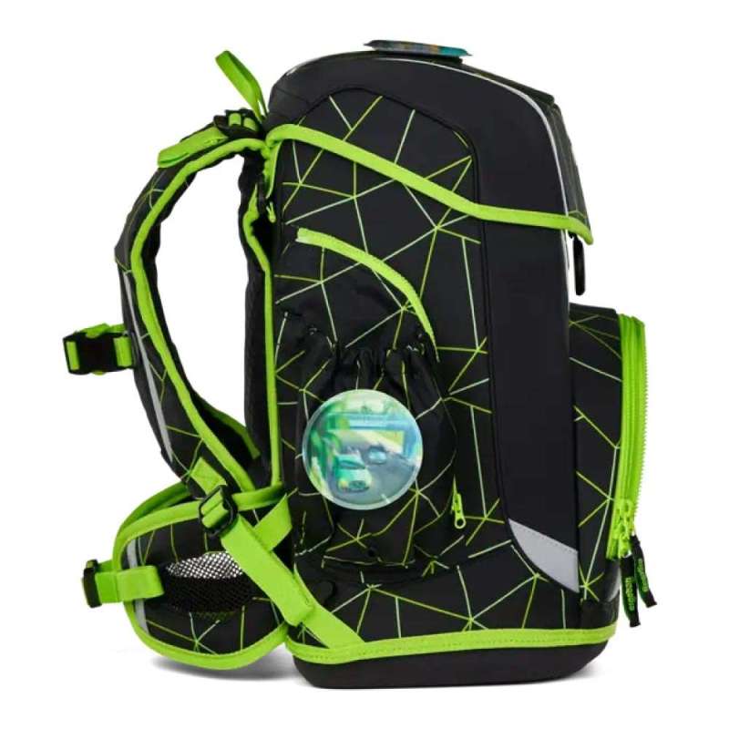 ERGOBAG Schulranzen Set 6 tlg CUBO LIGHT - CyBär Race rechte Seite