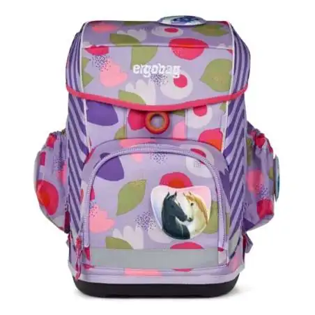 ERGOBAG Schulranzen Set 6 tlg CUBO LIGHT - BlütenzauBär Front