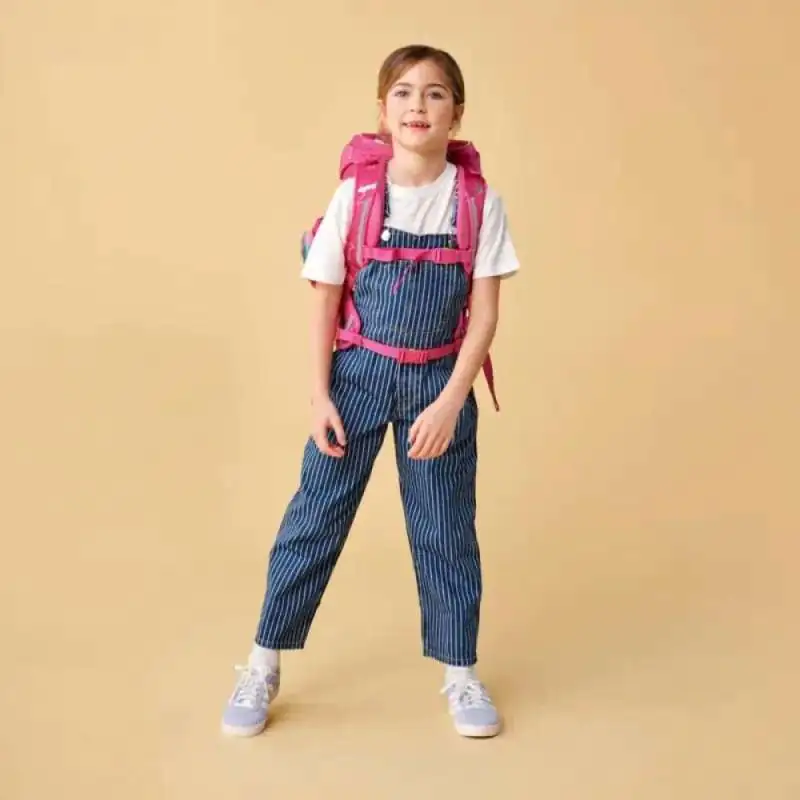 ERGOBAG Schulranzen Set 6 tlg CUBO LIGHT - SternenzauBär Kind mit Schulranzen Front