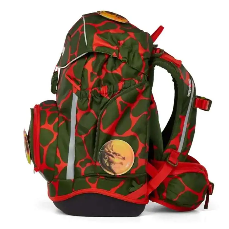 ERGOBAG Schulrucksack Set 6 tlg - FeuerspeiBär linke Seite