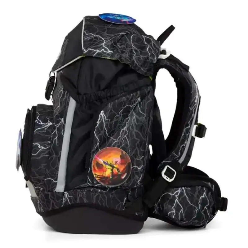 ERGOBAG Schulrucksack Set 6 tlg - Super Reflektbär linke Seite
