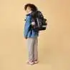 ERGOBAG Schulrucksack Set 6 tlg - Super Reflektbär Kind mit Schulranzen Rückansicht