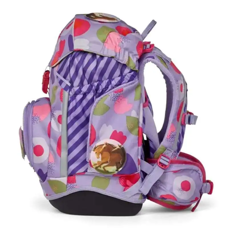 ERGOBAG Schulrucksack Set 6 tlg PACK - BlütenzauBär linke Seite