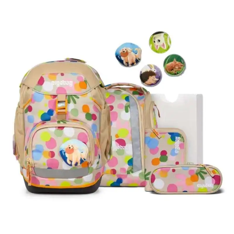 ERGOBAG Schulrucksack Set 6 tlg PACK - Flower PowBär