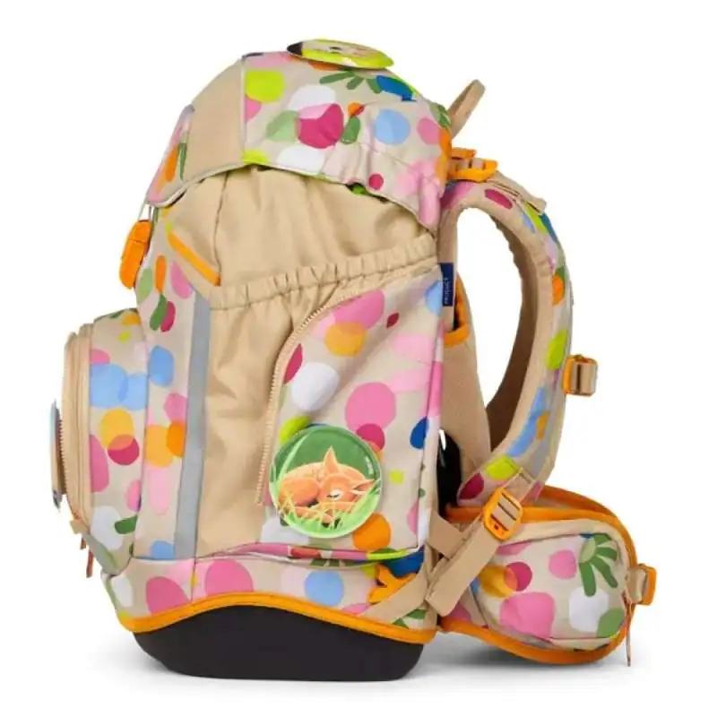 ERGOBAG Schulrucksack Set 6 tlg PACK - Flower PowBär linke Seite