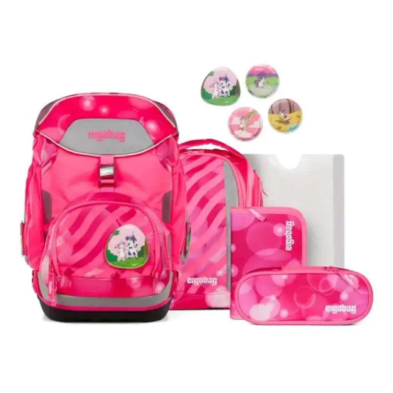 ERGOBAG Schulrucksack Set 6 tlg PACK - KuntBärbuntes Einhorn