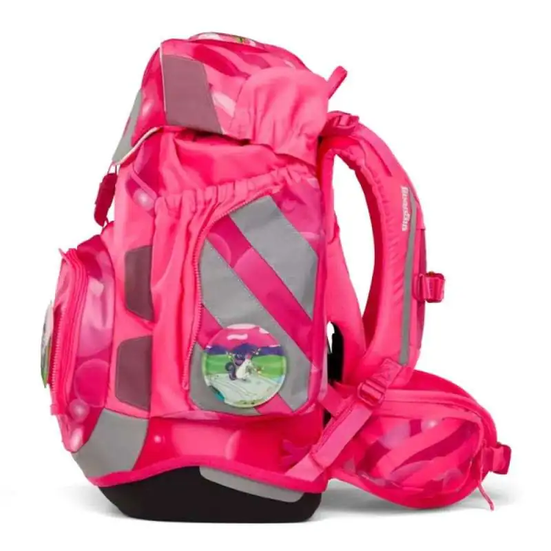 ERGOBAG Schulrucksack Set 6 tlg PACK - KuntBärbuntes Einhorn linke Seite