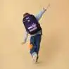 ERGOBAG Schulrucksack Set 6 tlg PACK - SternguckBär Kind mit Schulranzen Rückansicht