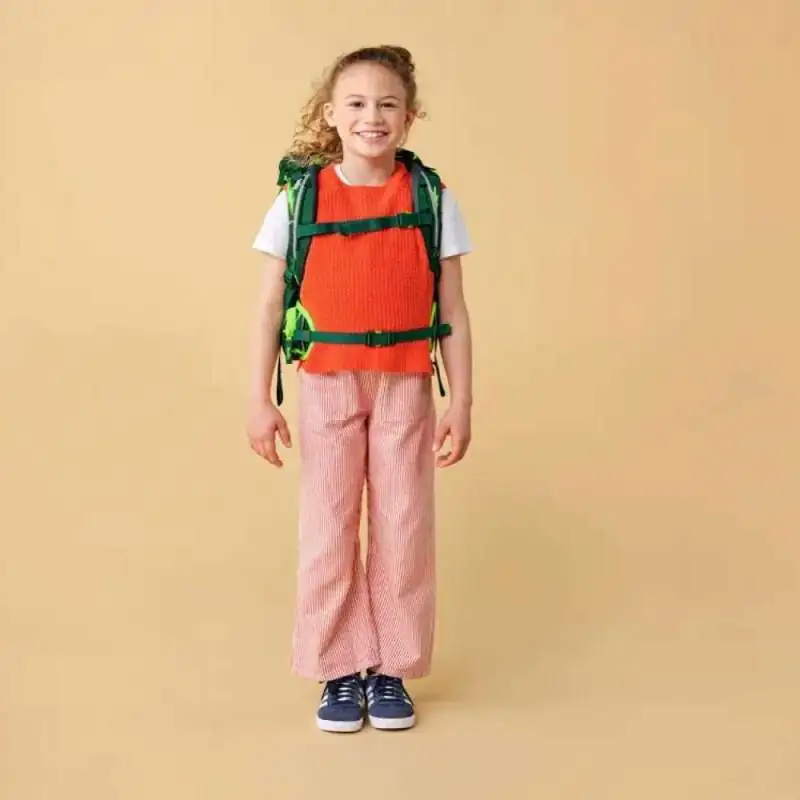 ERGOBAG Schulrucksack Set 6 tlg MAXI - Bärtastisch Kind mit Schulranzen Front
