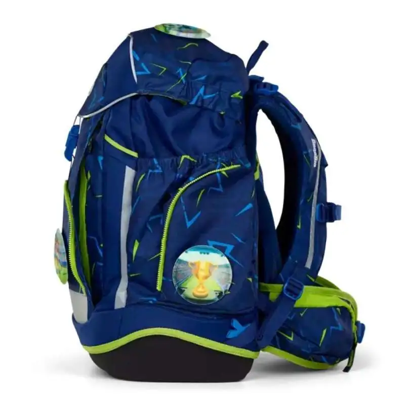 ERGOBAG Schulrucksack Set 6 tlg MAXI - SpitzenreitBär linke Seite
