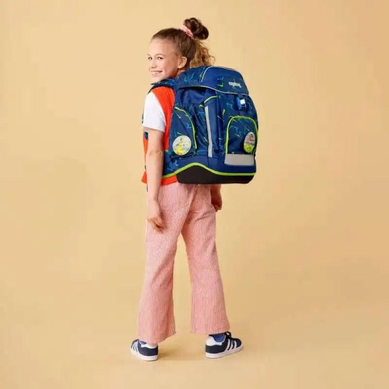 ERGOBAG Schulrucksack Set 6 tlg MAXI - SpitzenreitBär Kinder mit Schulranzen Rückansicht