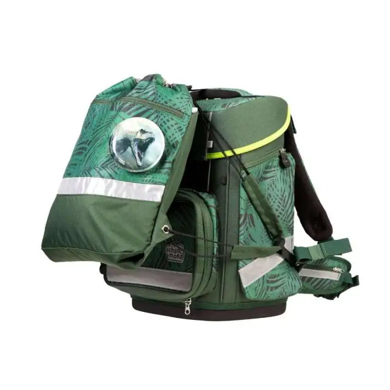 SCHOOL MOOD Schulranzen Set 7 tlg CHAMPION MAXX - Daniel Dinosaurier Schulranzen mit Sporttasche