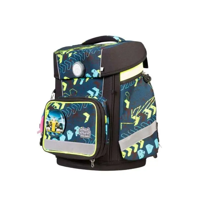 SCHOOL MOOD Schulranzen Set 7 tlg CHAMPION MAXX - Elias Rennwagen seitliche Front