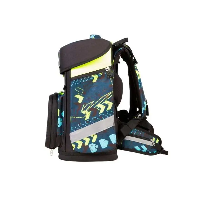 SCHOOL MOOD Schulranzen Set 7 tlg CHAMPION MAXX - Elias Rennwagen seitlich