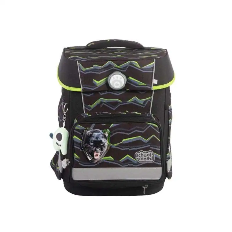 SCHOOL MOOD Schulranzen Set 7 tlg CHAMPION MAXX - Finn Raubkatze Front