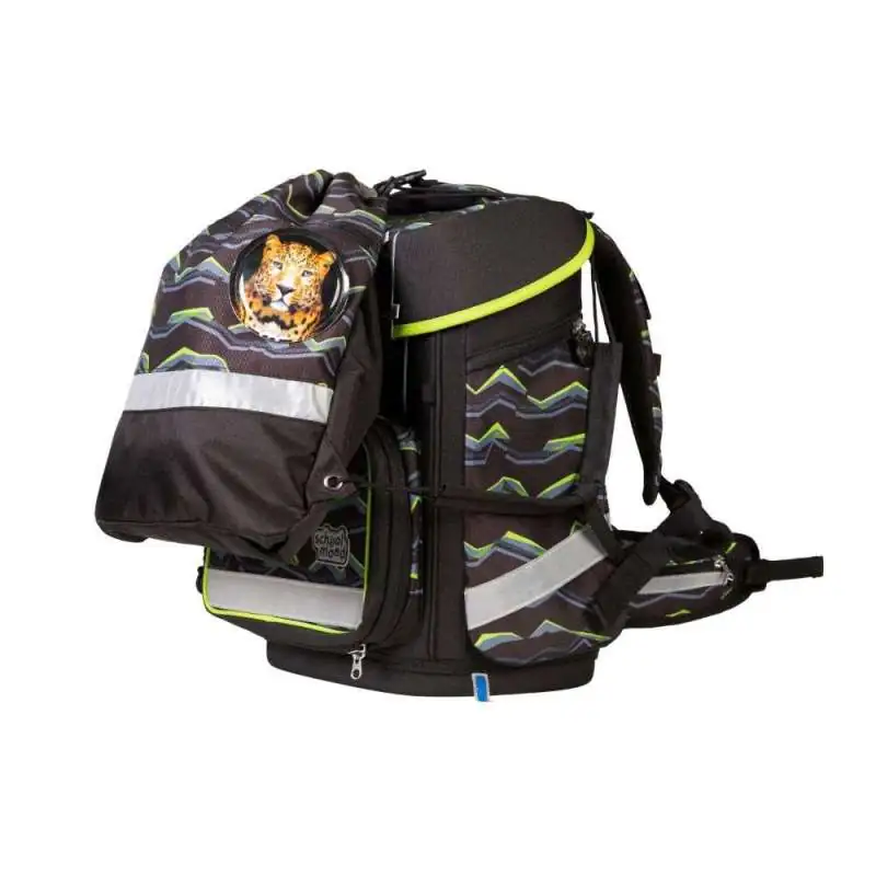 SCHOOL MOOD Schulranzen Set 7 tlg CHAMPION MAXX - Finn Raubkatze Schulranzen mit Sporttasche