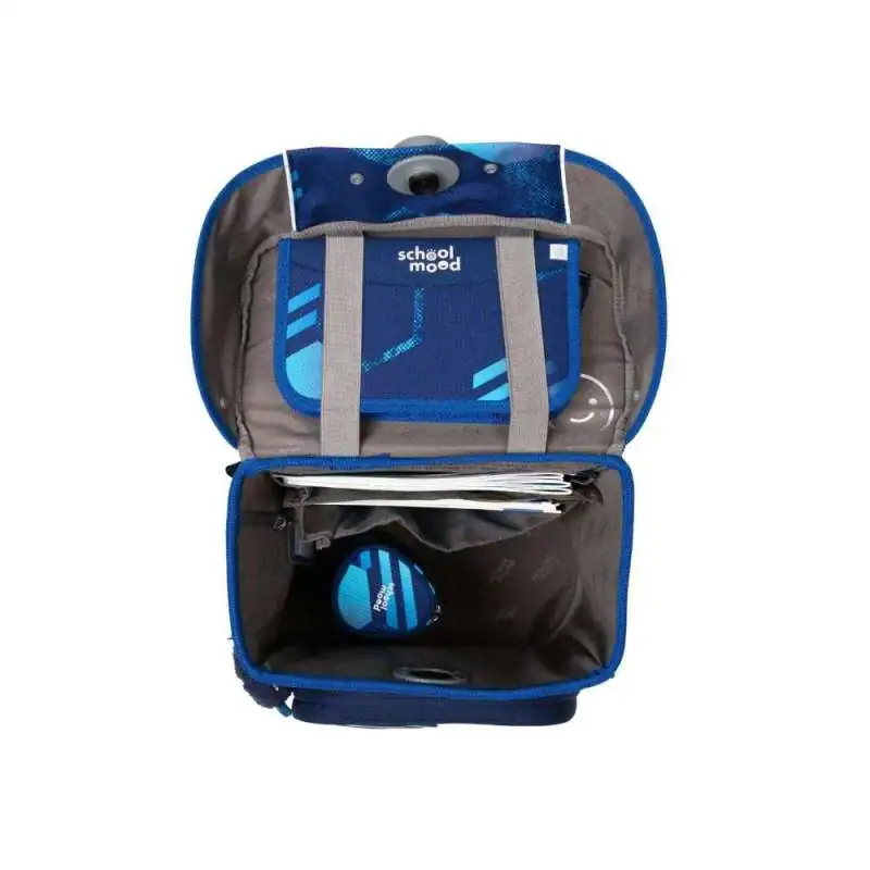SCHOOL MOOD Schulranzen Set 7 tlg CHAMPION MAXX - Jonas Fußball oberes Fach offen