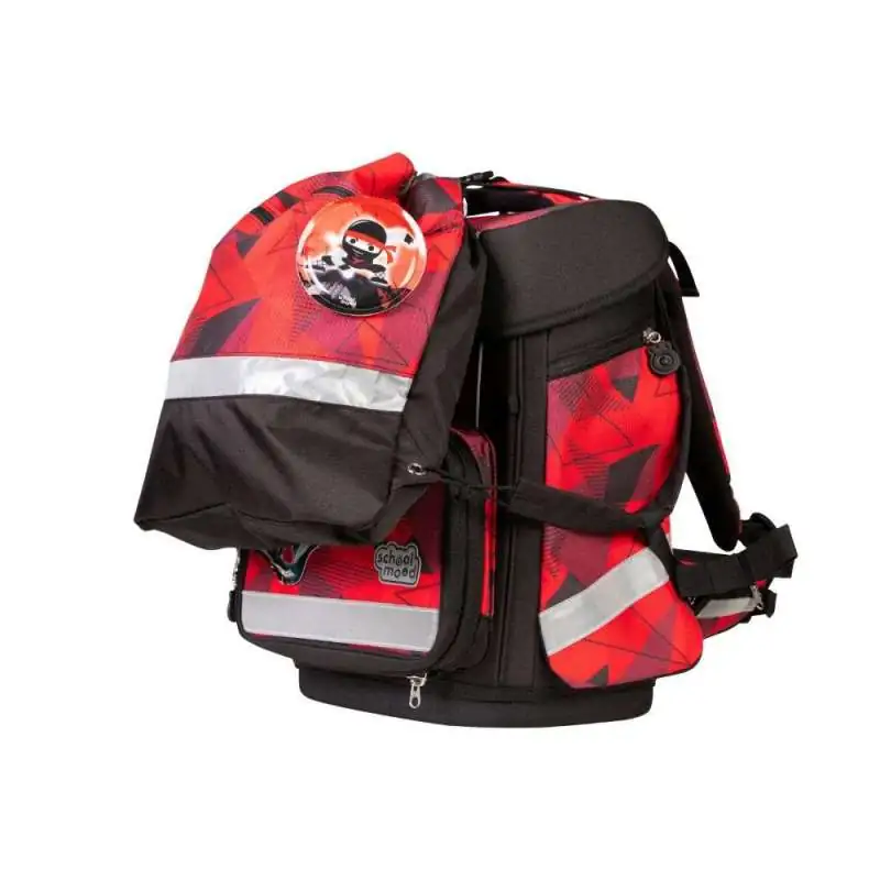 SCHOOL MOOD Schulranzen Set 7 tlg CHAMPION MAXX - Kai Ninja Schulranzen mit Sporttasche