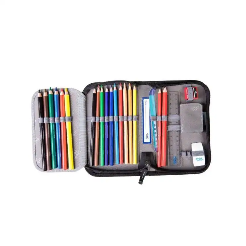 SCHOOL MOOD Schulranzen Set 7 tlg CHAMPION MAXX - Kai Ninja Schüleretui offen