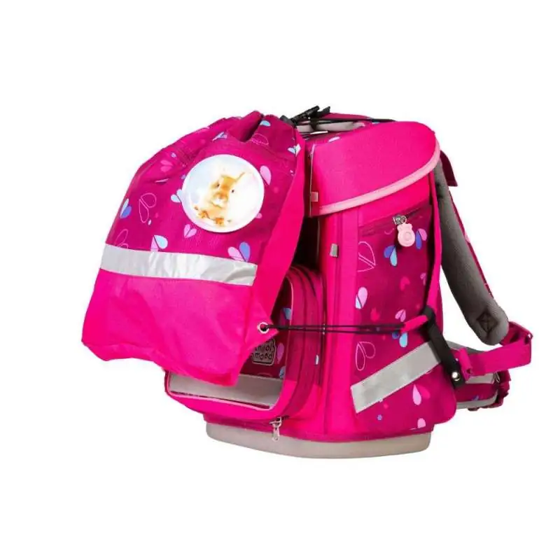 SCHOOL MOOD Schulranzen Set 7 tlg CHAMPION MAXX - Klara Häschen Schulranzen mit Sporttasche