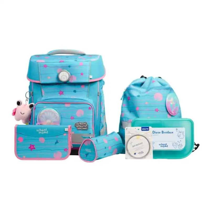 SCHOOL MOOD Schulranzen Set 7 tlg CHAMPION MAXX - Lilly Meerjungfrau