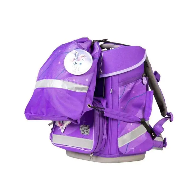 SCHOOL MOOD Schulranzen Set 7 tlg CHAMPION MAXX - Marie Pegasus Schulranzen mit Sporttasche