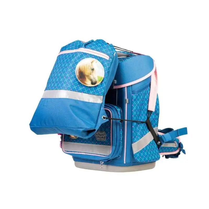 SCHOOL MOOD Schulranzen Set 7 tlg CHAMPION MAXX - Mila Pferd Schulranzen mit Sporttasche