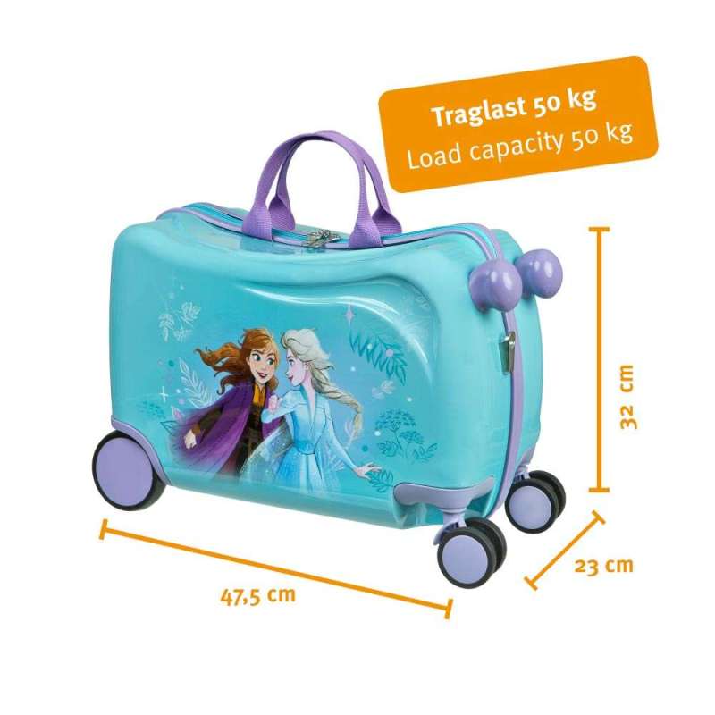 SCOOLI Kinderkoffer Ride-On Trolley - Frozen Maßangaben