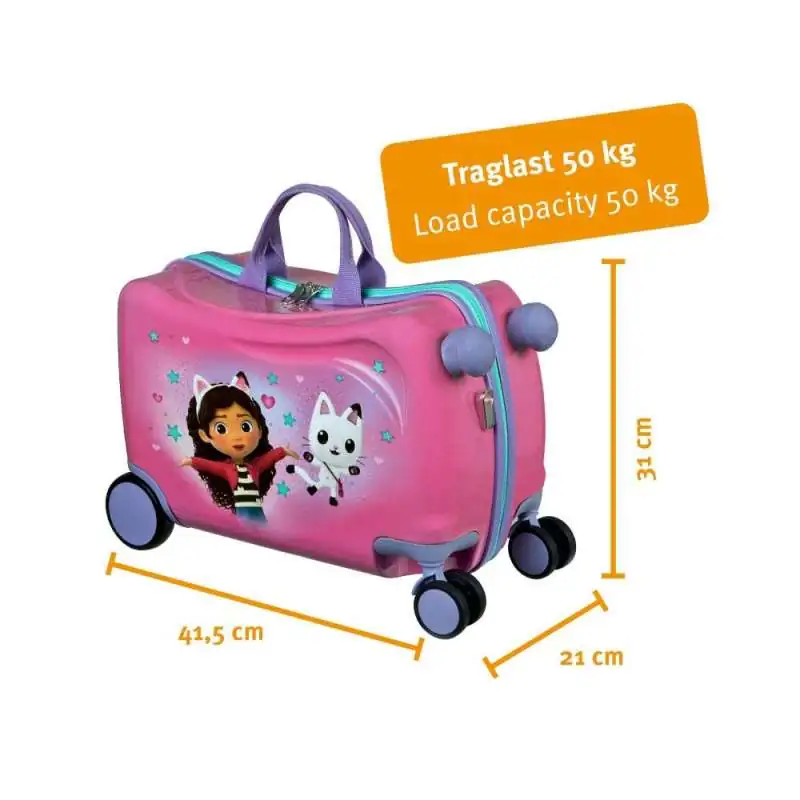 SCOOLI Kinderkoffer Ride-On Trolley - Gabby´s Dollhouse Maßanangaben