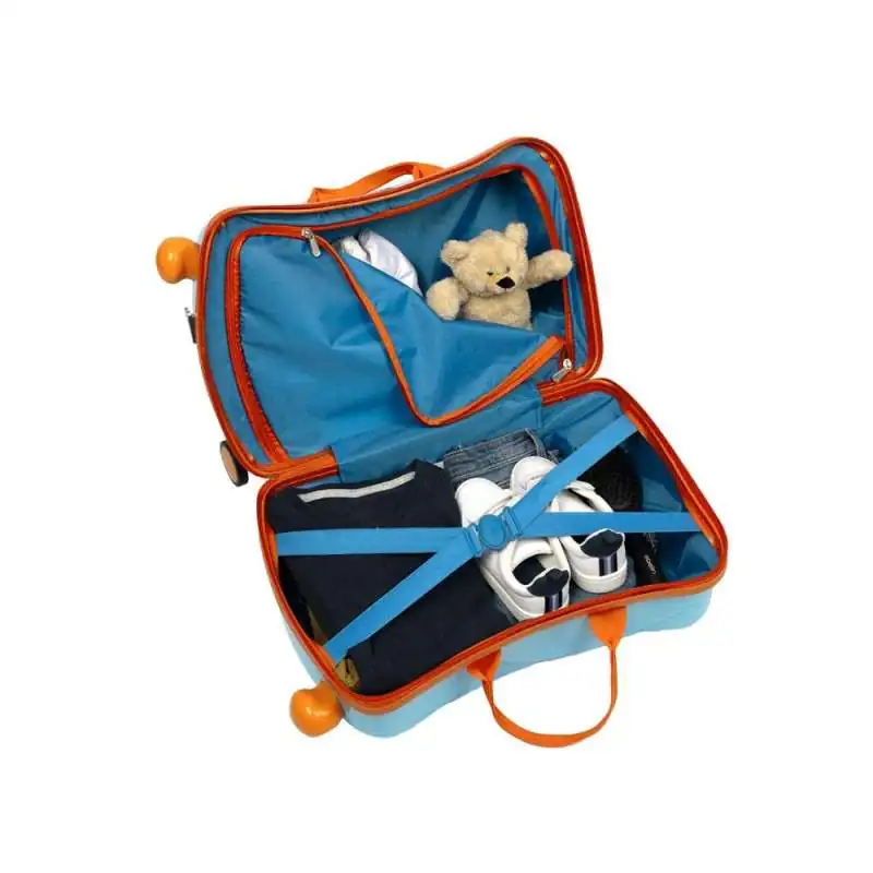 SCOOLI Kinderkoffer Ride-On Trolley - Paw Patrol offen gefüllt