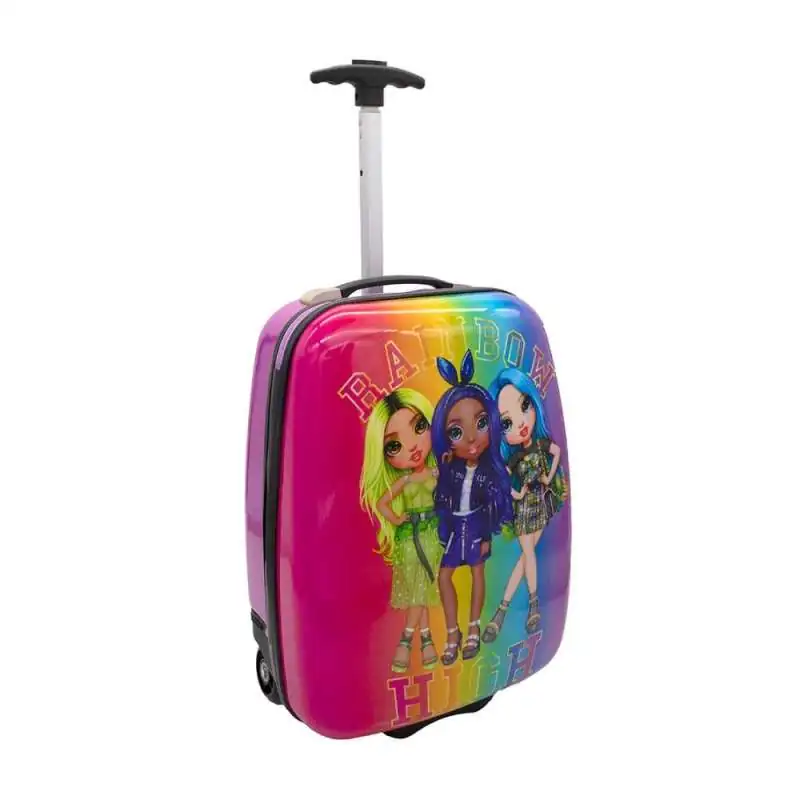 SCOOLI Kinderkoffer Trolley 16' - Rainbow High seitliche Front