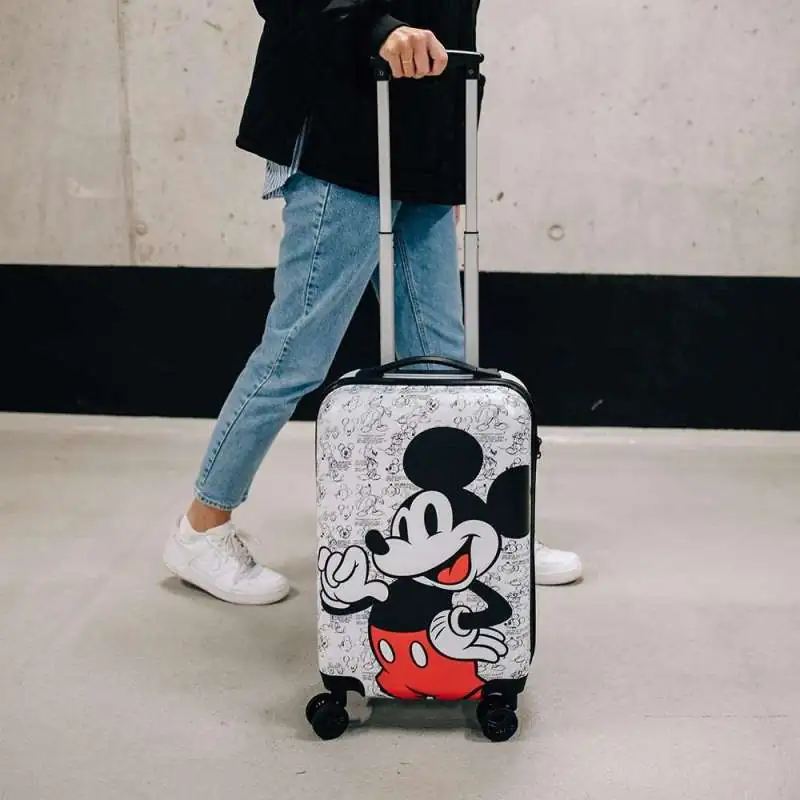 SCOOLI Kinderkoffer Trolley 20' - Mickey Mouse Kind mit Kinderkoffer