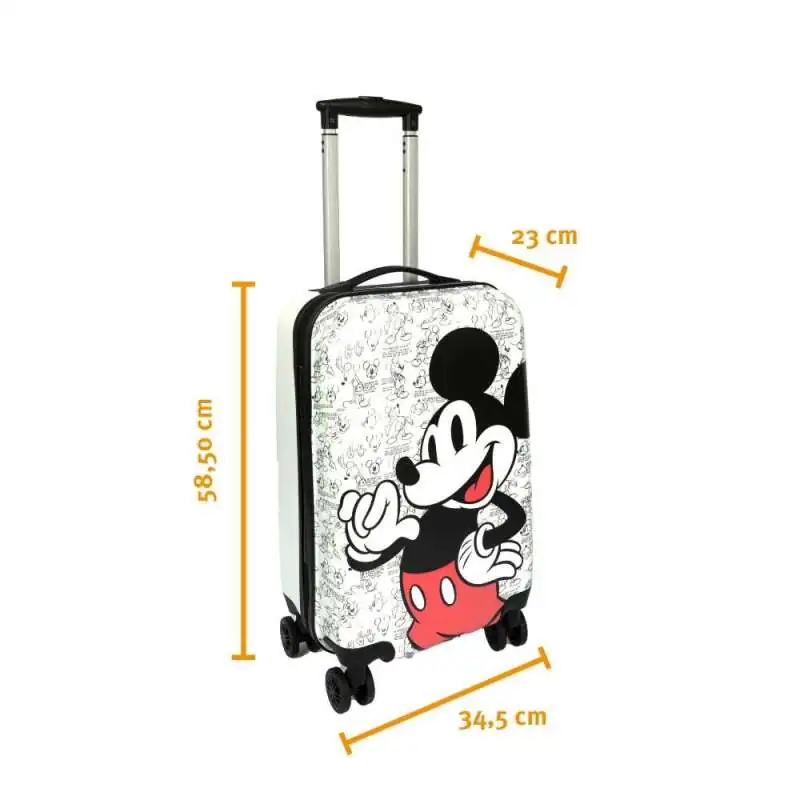 SCOOLI Kinderkoffer Trolley 20' - Mickey Mouse Maßangabe