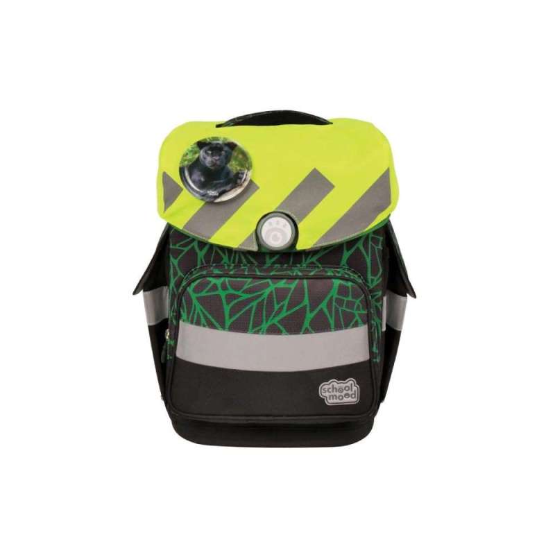 SCHOOL MOOD Regenhaube NEONCap für Timeless - neongelb auf dem Schulranzen